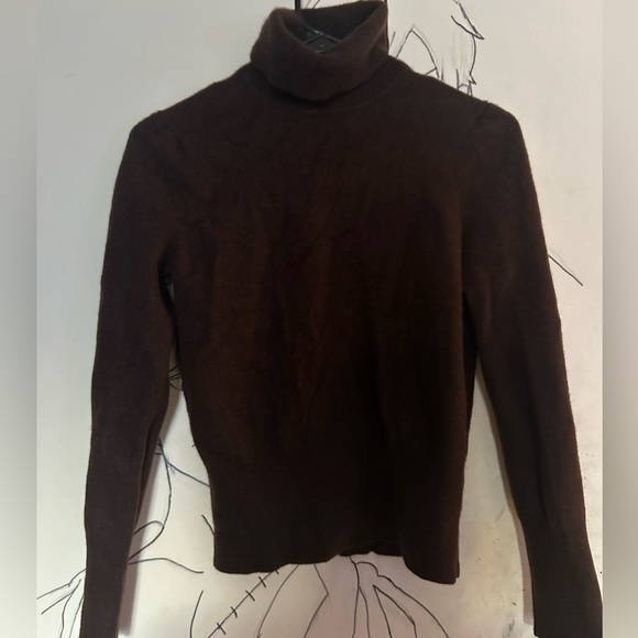 Tweeds Turtleneck Fluffy Brown Sweater XL - Picture 1 of 6